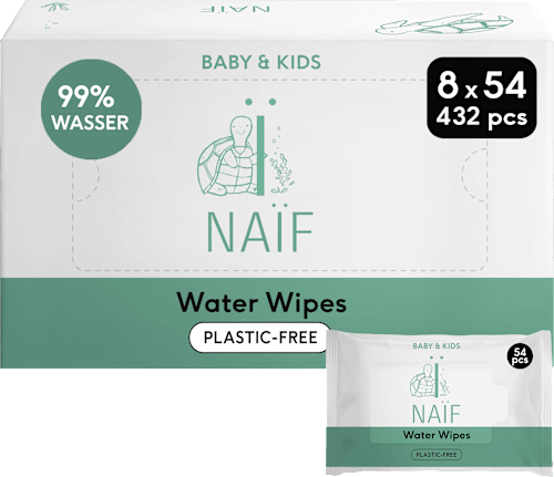Feuchttücher plastikfreie Vorratsbox (8x54 St) NAIF