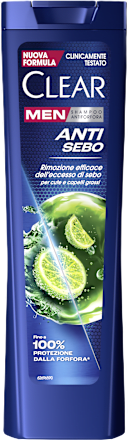 Shampoo uomo antiforfora e antisebo CLEAR Men