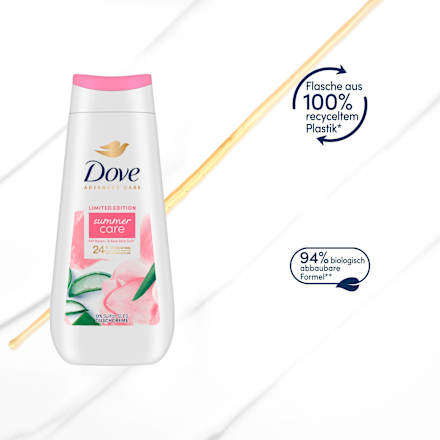Duschcreme Advanced Care summer care mit Rosen- & Aloe Vera Duft Dove