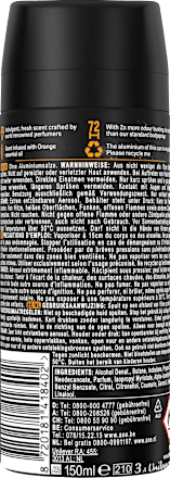 Bodyspray Black Vanilla Orange & Sandalwood Scent AXE