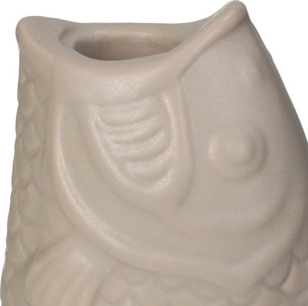 Stabkerzenhalter aus Keramik "Fisch", grau (8,9x7x15,8cm) Dekorieren & Einrichten