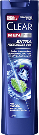Shampoo uomo antiforfora extra freschezza 24h CLEAR Men