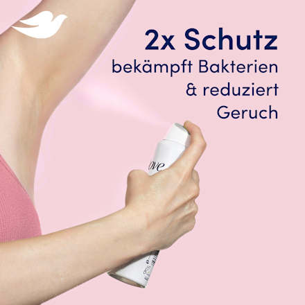 Deospray Zink-Komplex und Rosenduft Dove