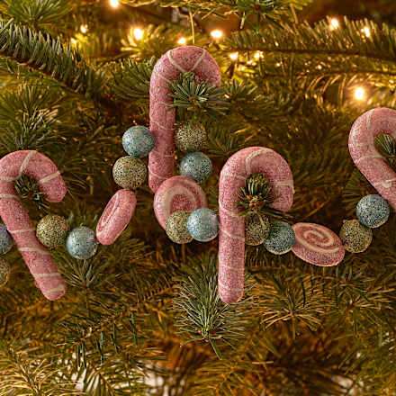 Girlande, bunt beglittert (136 cm) Dekorieren & Einrichten