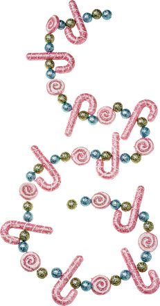 Girlande, bunt beglittert (136 cm) Dekorieren & Einrichten