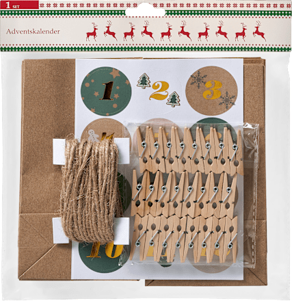 DIY Adventskalenderset, grün-natur Dekorieren & Einrichten