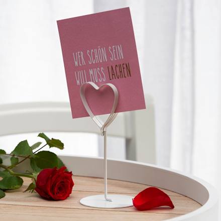 Kartenhalter Herz, weiß keine Marke