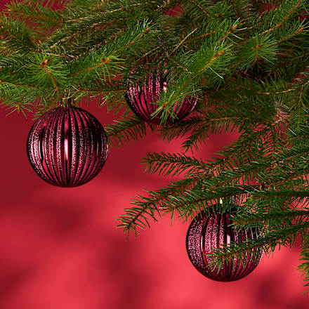 Kugeln aus Kunststoff gerillt, ochsenblut (8 cm) Dekorieren & Einrichten