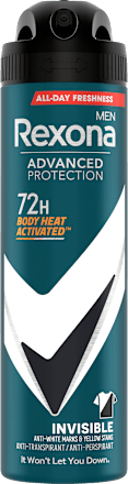 Deodorant spray Maximum Protection Invisible Black & White Rexona men