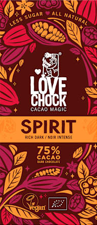 Schokolade Bio Spirit Kakao Rich Dark LOVECHOCK
