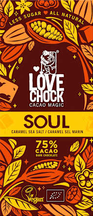 Schokolade Bio Soul Kakao, Karamell und Meersalz LOVECHOCK