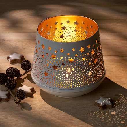 Windlicht aus Metall mit Sternen Dekorieren & Einrichten