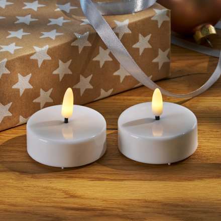 LED Teelichter mit Timer, maxi, warmweiß Dekorieren & Einrichten