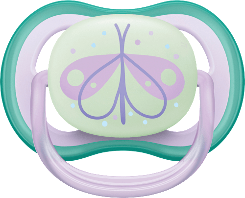 Schnuller ultra air Nighttime, grün/rosa,  0-6 Monate  PHILIPS AVENT