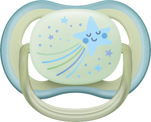 Schnuller ultra air Nighttime, grün/weiß,  0-6 Monate  PHILIPS AVENT