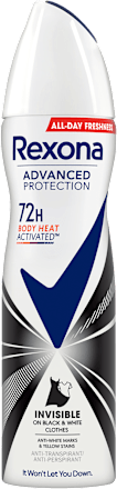 Деo спрей Advanced Protection Invisible Black & White Rexona