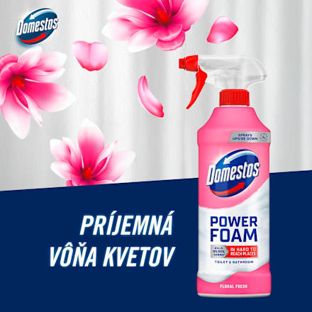 Čistiaca pena na WC a kúpeľne Power Foam Floral Fresh Domestos