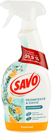 Univerzálny sprej dezinfekcia & čistič Pomaranč a citrónová tráva SAVO