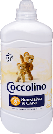 Öblítő koncentrátum Sensitive Care Almond & Cashmere Balm, 51 mosás Coccolino
