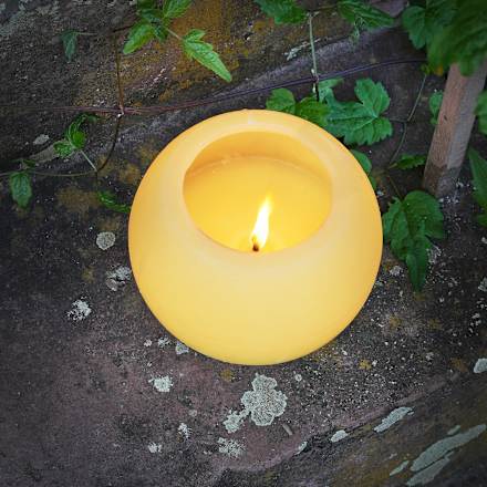 Outdoor-Kerze Citronella, gelb (12,5x15 cm) keine Marke