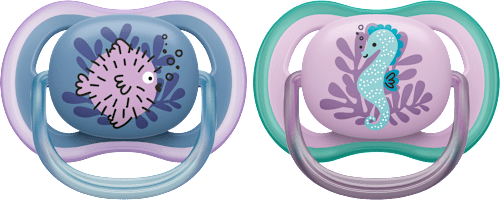 Schnuller ultra air Silikon, blau/rosa, 6-18 Monate PHILIPS AVENT