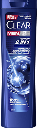 Shampoo uomo anti-forfora Action 2in1 CLEAR Men
