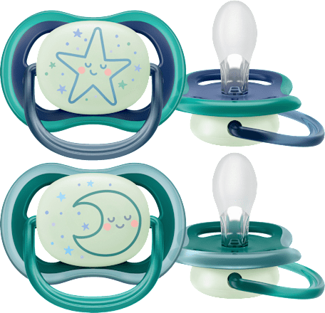 Schnuller ultra air Nighttime, grau/grün, 6-18 Monate  PHILIPS AVENT