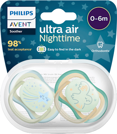 Schnuller ultra air Nightime 0-6 Monate sortiert PHILIPS AVENT