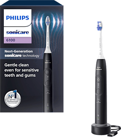 Elektrische Zahnbürste 6100 schwarz Philips Sonicare