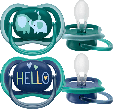 Schnuller ultra air Silikon, grün/grau, ab 18 Monaten PHILIPS AVENT