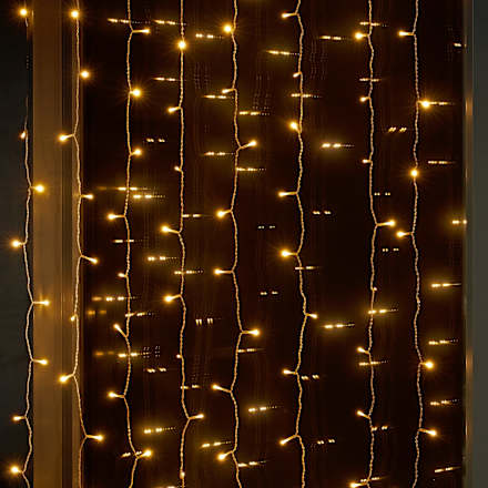 LED Lichtervorhang, warmweiß (1x2 m) Dekorieren & Einrichten