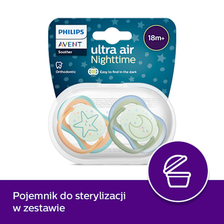 Smoczek Ultra Air nighttime 18m+ neutral PHILIPS AVENT