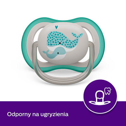 Smoczek Ultra Air 18m+, wieloryb PHILIPS AVENT