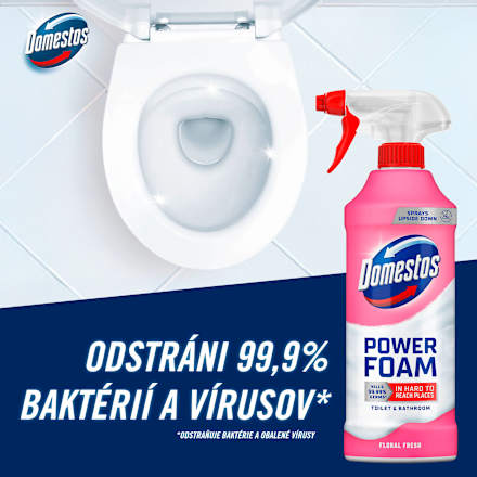 Čistiaca pena na WC a kúpeľne Power Foam Floral Fresh Domestos