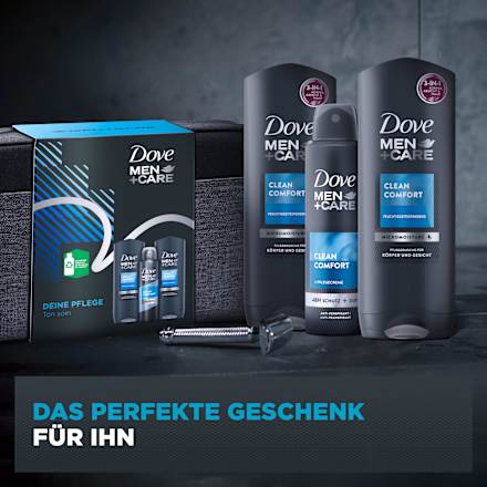 Geschenkset Men Deine Pflege mit Kulturtasche 3tlg Dove MEN+CARE