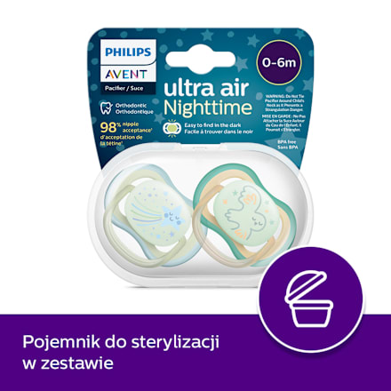 Smoczek Ultra Air night 0-6 m boy PHILIPS AVENT
