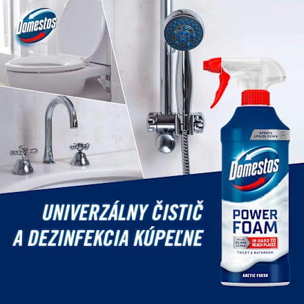 Čistiaca pena na WC a kúpeľne Power Foam Arctic Fresh  Domestos