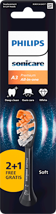 Náhradné hlavice Sonicare A3 Premium All-In-One, Soft, čierna Philips Sonicare