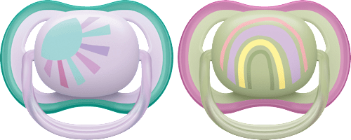 Schnuller ultra air Silikon, türkis/lila, 0-6 Monate PHILIPS AVENT