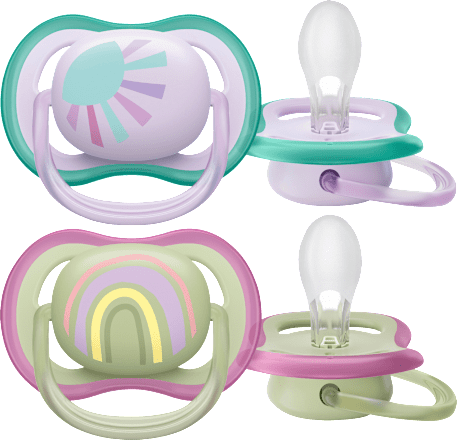 Schnuller ultra air Silikon, türkis/lila, 0-6 Monate PHILIPS AVENT