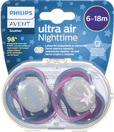 Силиконова залъгалка Nighttime, Мечти, 6-18м PHILIPS AVENT