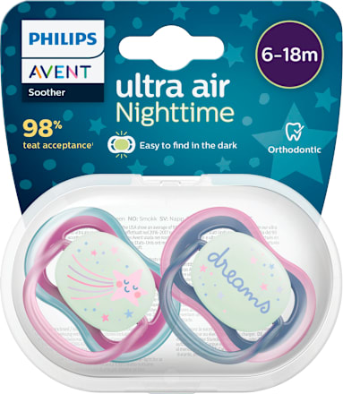 Силиконова залъгалка Nighttime, Мечти, 6-18м PHILIPS AVENT