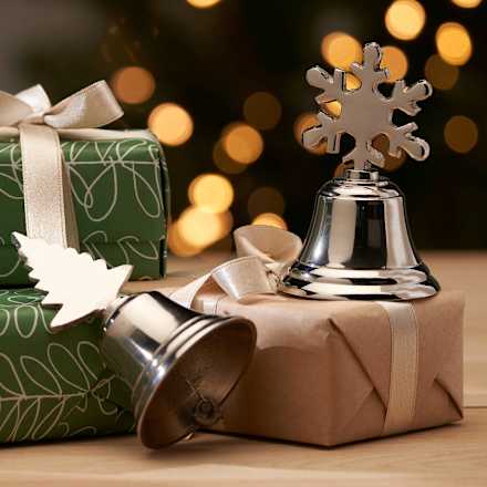 Metallglocke, Schneeflocke & Baum Dekorieren & Einrichten