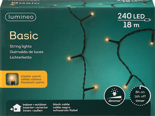 LED-Lichterkette, klassisch warm (240er LED) Dekorieren & Einrichten