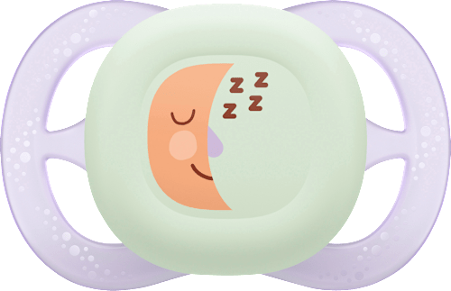 Schnuller ultra start Nighttime, lila/creme, 0-2 Monate PHILIPS AVENT