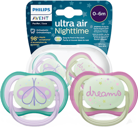 Smoczek Ultra Air night 0-6m girl PHILIPS AVENT