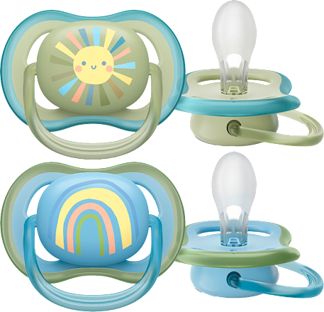 Ortodontické cumlíky Ultra Air 0-6 m - modré PHILIPS AVENT