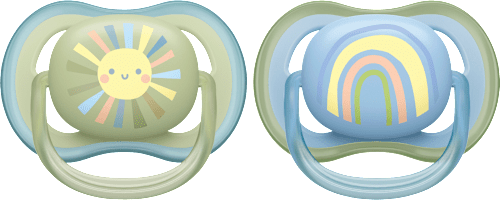 Schnuller ultra air Silikon, blau/grün, 0-6 Monate PHILIPS AVENT