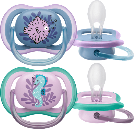 Schnuller ultra air Silikon, blau/rosa, 6-18 Monate PHILIPS AVENT