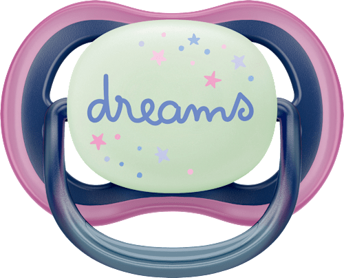 Schnuller ultra air Nighttime, rosa/grau , 6-18 Monate  PHILIPS AVENT